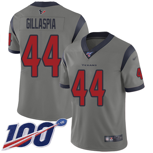 Houston Texans Limited Gray Men Cullen Gillaspia Jersey NFL Football #44 100th Season Inverted Legend